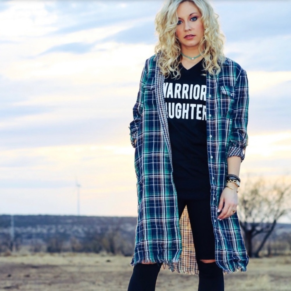 bd plaid top